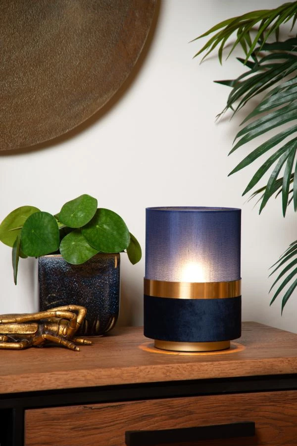 Lucide EXTRAVAGANZA TUSSE - Table lamp - Ø 15 cm - 1xE14 - Blue - atmosphere 2